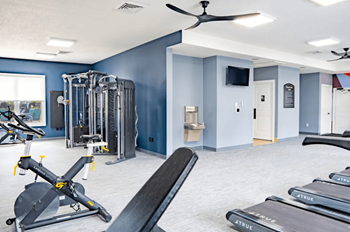 Gym at the heights at harpers preserve apartments